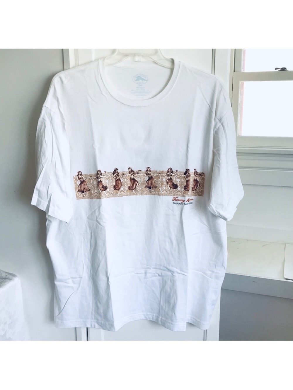 Tommy Bahama White Tee with Teal Logo
